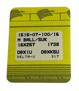 |    SNF1425FB/100  |  Singer Brand Needle 1738, SY2270, 16X231, 16X257, DBX1, DBX257-SUK/FG-size # 100/16 ---(priced p/needle , order in multiples 10 only)