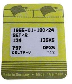 SNF2005/180  |  Singer Brand Needle 134, 797, 135X5, 135X7, 135X25, DPX5-size # 180/24 ---(priced p/needle , order in multiples 10 only)