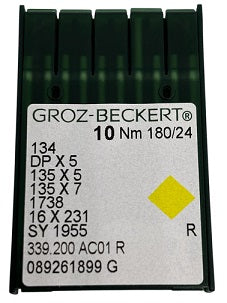 717602  |  GB2005/180 Groz -Beckert Needle 134, 797, 135X5, 135X7, 135X25, DPX5-size # 180/24 NEEDLE  | ---(priced p/needle , order in multiples 10 only)