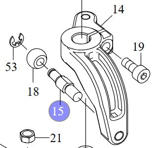 JK-401-30593  |  Roller Shaft for Juki LU-2828 , PLC-2700