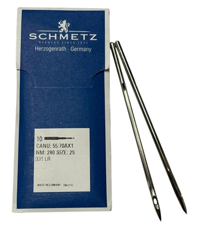 |  only 230 + 300  |  SCH5570AX/280  |  ~ discontinued, when sold out  ~ Schmetz Leather 331LR-NRTW/LR-280/28 - Pearson Machine ---(priced p/needle , order in multiples 10 only)