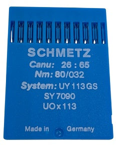 SCH2665/80  |  Schmetz UY113GS, UOX113, SY7090-size # 80/12 ---(priced p/needle , order in multiples 10 only)