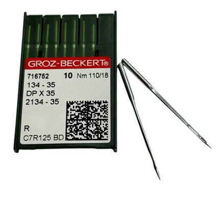 |  716752  |  GB3210/110 Groz -Beckert Needle 2134-35, 134-35-size # 110/18 NEEDLE  | ---(priced p/needle , order in multiples 10 only)