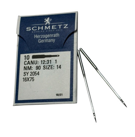 |  711924  |  SCH1231/90  |  Schmetz brand needle SY2054 , 16x75 , # size # 90/14 ******** for Singer ULTRALOCK , 14U, domestic overlocker / serger. ---(priced p/needle , order in multiples 10 only)