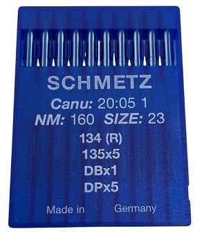 SCH2005/160  |  Schmetz Needle 134, 797, 135X5, 135X7, 135X25, DPX5-size # 160/23 ---(priced p/needle , order in multiples 10 only)