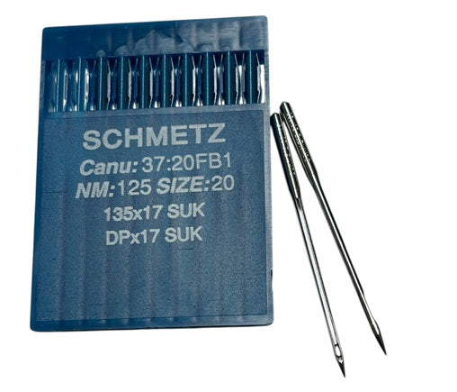 |  759624  |  SCH3720FB/125  |  Schmetz Ballpoint 135X17 SUK, DPX17 SUK/FG-size # 125/20 ---(priced p/needle , order in multiples 10 only)