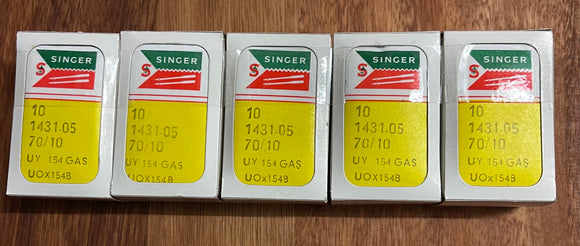 SNF0660EB/70 x 500pcs  *|* 500 Needles Singer SNF Brand Ballpoint Needle SY1433, UY154FGS, UY154GAS, UOX154-SES/FFG-size # 70/10 To suit Union Special 39500 series