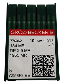776362  |  GB2005/MR4-size # 110/18 Groz -Beckert MR SAN11 Needle 134, 797, 135X5, 135X7, 135X25, DPX5-MR4 NEEDLE  | ---(priced p/needle , order in multiples 10 only)