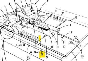 RE-10-2060-1-450  |  Cloth Gauge (Left) for Reece 101 Keyhole Buttonhole machine.