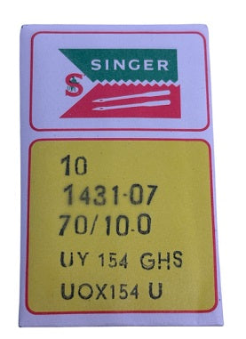 SNF0660FB/70  |  Singer Brand Needle UY154GHS, SY1434-SUK/FG-size # 70/10 ---(priced p/needle , order in multiples 10 only)