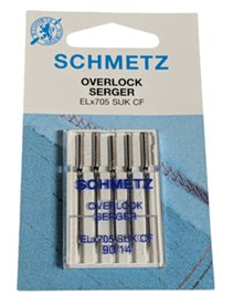 SCH2240FB/90-C5  |  Card of 5 Schmetz Domestic Needles ,   ELX705 SUK for Domestic Overlockers Ball Point # 90/14  |