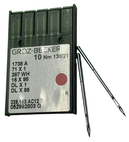|  774582  |  GB1305/130   | Groz-Beckert  Needle  71X1 -DLX1 - 1738A -16X95-DLX95 # 21/130 -- 1.64mm shank  | ---(priced p/needle , order in multiples 10 only)