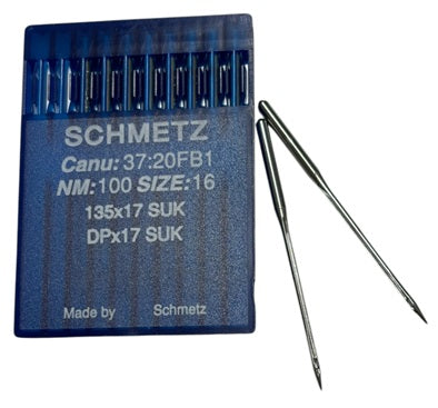 |    SCH3720FB/100  |  Schmetz Ballpoint 135X17 SUK, DPX17 SUK/FG-size # 100/16 ---(priced p/needle , order in multiples 10 only)