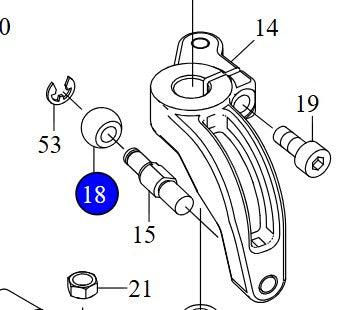 JK-214-70505  |  Thread trimmer cam roller (245-7SP)  for Juki LU-2828