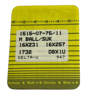 |    SNF1425FB/75  |  Singer Brand Needle 1738, SY2270, 16X231, 16X257, DBX1, DBX257-SUK/FG-size # 75/11 ---(priced p/needle , order in multiples 10 only)