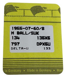SNF2005FB/60  |  Singer Brand Needle 134, 797, 135X5, 135X7, 135X25, DPX5-SUK/FG-size # 60/8 ---(priced p/needle , order in multiples 10 only)