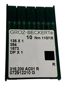GB0650/110   |  Groz-Beckert Needle 135X1, DPX1, SY1451-size # 110/18 NEEDLE  | ---(priced p/needle , order in multiples 10 only)