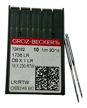 |  724182  |  GB1425AX/90  Groz -Beckert Leather Needle 1738, 16X230-NRTW/LR-size # 90/14 NEEDLE  | ---(priced p/needle , order in multiples 10 only)