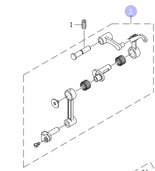 JK-400-21775  |  Complete Take-up lever for Juki DU-1181N