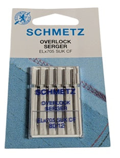 SCH2240FB/80-C5  |  Card of 5 Schmetz Domestic Needles ,   ELX705 SUK for Domestic Overlockers Ball Point # 80/12  |