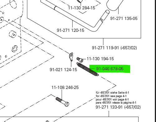 PF-91-046678-05  |  Spring for Pfaff 5625