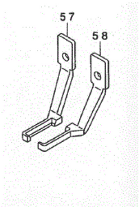 JK-135-71955  |  Juki LK1900 Cloth presser foot  SET ( consist of 135-71609 + 135-72003)