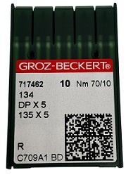 717462  |  GB2005/70 Groz -Beckert Needle 134, 797, 135X5, 135X7, 135X25, DPX5-size # 70/10 NEEDLE  | ---(priced p/needle , order in multiples 10 only)