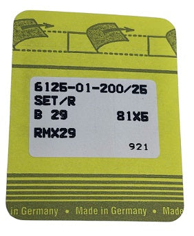 SNF0369/200  |  Singer Brand Needle B29, B29A, 3029GS, SY6125-size # 200/25 ---(priced p/needle , order in multiples 10 only)