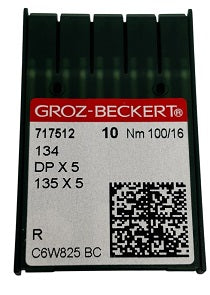 717512  |  GB2005/100 Groz -Beckert Needle 134, 797, 135X5, 135X7, 1955,135X25, DPX5-size # 100/16 NEEDLE  | ---(priced p/needle , order in multiples 10 only)