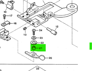 Y-4017015  |  Cloth retainer spring lever collar for Yamato CM351, 352 Blindstitch machine