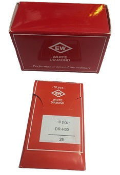 ORGDR-H30/230  |  (priced p/ndl , multiples 10 only)  White Diamond Brand   Needle DRH-30 for Newlong DS-9A and DS-9C -size # 230/26