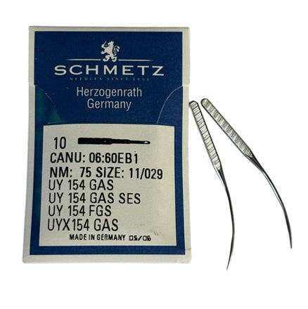 |    SCH0660EB/75  |  Schmetz Ballpoint Needle SY1433, UY154FGS, UY154GAS, UOX154-SES/FFG-size # 75/11 ---(priced p/needle , order in multiples 10 only)