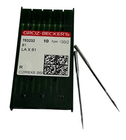 |  753232  |  GB4425/100   |  Groz-Beckert Needle LAX81, 81-size # 100/16 NEEDLE  | ---(priced p/needle , order in multiples 10 only)