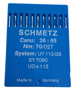 SCH2665/70  |  Schmetz UY113GS, UOX113, SY7090-size # 70/10 ---(priced p/needle , order in multiples 10 only)