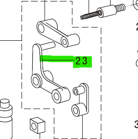 CON-22WF5-026  |  Swing Plate / Lifting bell crank  Consew 277 & Typical G24690-1CX