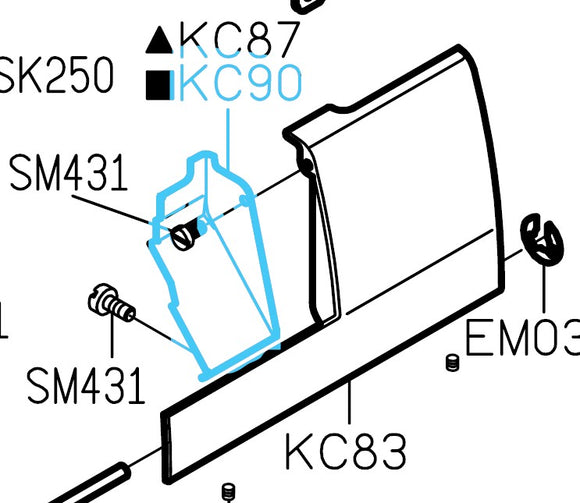 SIR-KC90  |  Front Cover for Siruba 700F series.