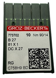 773702  |  GB0336/90  Groz -Beckert Needle B27, 81X1, DCX27, DCX1, SY6120, MY1023-size # 90/14 NEEDLE ---(priced p/needle , order in multiples 10 only)
