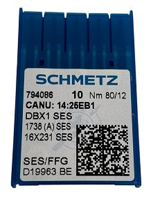794086  |  SCH1425EB/80  |  Schmetz Ballpoint Needle 1738, SY2270, 16X231, 16X257, DBX1, DBX257-SES/FFG-size # 80/12 ---(priced p/needle , order in multiples 10 only)