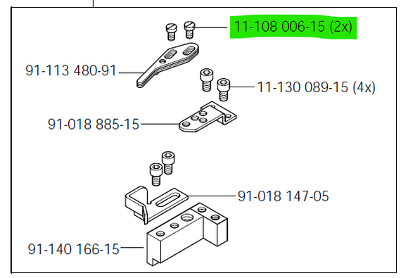 PF-11-108006-15  |  Screw for thread nipper on Pfaff 1245-900.