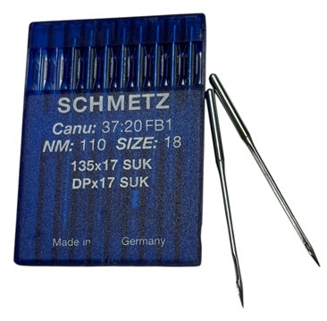 |    SCH3720FB/110  |  Schmetz Ballpoint 135X17 SUK, DPX17 SUK/FG-size # 110/18 ---(priced p/needle , order in multiples 10 only)