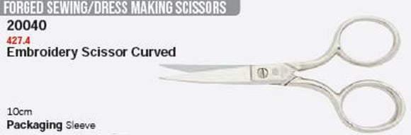 MUN20040  | N.L.A.   Mundial Curved Scissors 4 x 20cm