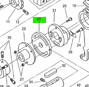 SEI-CS-1725  | (ex CS-1244)
 |   Stitch Cam Feed eccentric adjusting disc for SEIKO SK2B