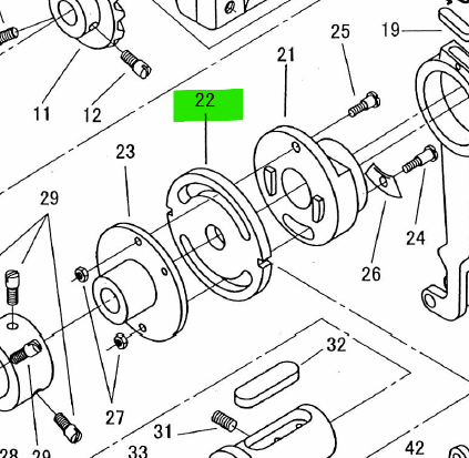 SEI-CS-1725  | (ex CS-1244)
 |   Stitch Cam Feed eccentric adjusting disc for SEIKO SK2B