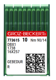 773615
GB2005/90GEBE Groz -Beckert GEBEDUR Needle 134, 797, 135X5, 135X7, 135X25, DPX5-size # 90/14 NEEDLE  | ---(priced p/needle , order in multiples 10 only)