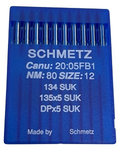730524  |  SCH2005FB/80  |  Schmetz Ballpoint Needle 134, 797, 135X5, 135X7, 135X25, DPX5-SUK/FG-size # 80/12 ---(priced p/needle , order in multiples 10 only)