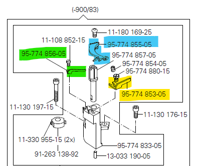 PF-95-774855-05  |  Moving Knife for Pfaff 591