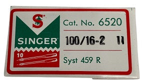 SNF0865MA/100  |  Singer Brand Needle 459R, 1567, SY6520-SPI-size # 100/16 ---(priced p/needle , order in multiples 10 only)