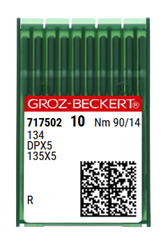 717502  |  GB2005/90 Groz -Beckert Needle 134, 797, 135X5, 135X7, 135X25, DPX5-size # 90/14 NEEDLE  | ---(priced p/needle , order in multiples 10 only)
