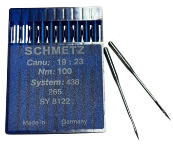 |    SCH1923/100  |  Schmetz Needle 265, 438, SY8122-size # 100/16 ---(priced p/needle , order in multiples 10 only)