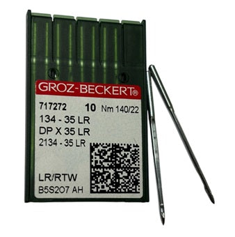 |  717272  |  GB3210AX/140. Groz -Beckert Leather Needle 2134-35 LR, 134-35 LR-size # 140/22 NEEDLE  | ---(priced p/needle , order in multiples 10 only)